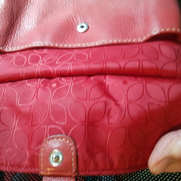 Fossil Vintage Leather Crossbody Purse Red - Picture 11 of 13